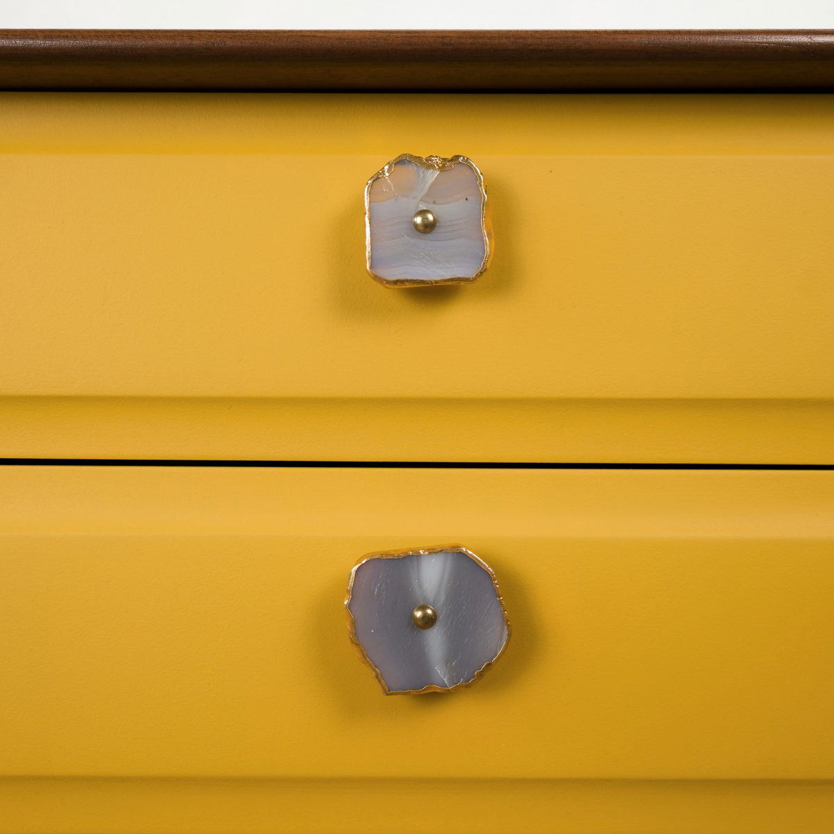 Mustard Yellow Vintage Stag Minstrel Mahogany Sideboard | Agate Handles | Upcycled Furniture | Mid Century Style