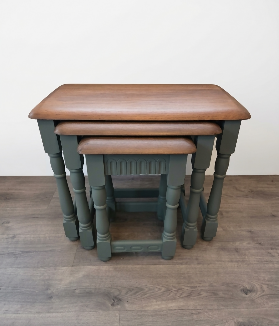 Vintage Old Charm Priory Collection Nest of Three Tables