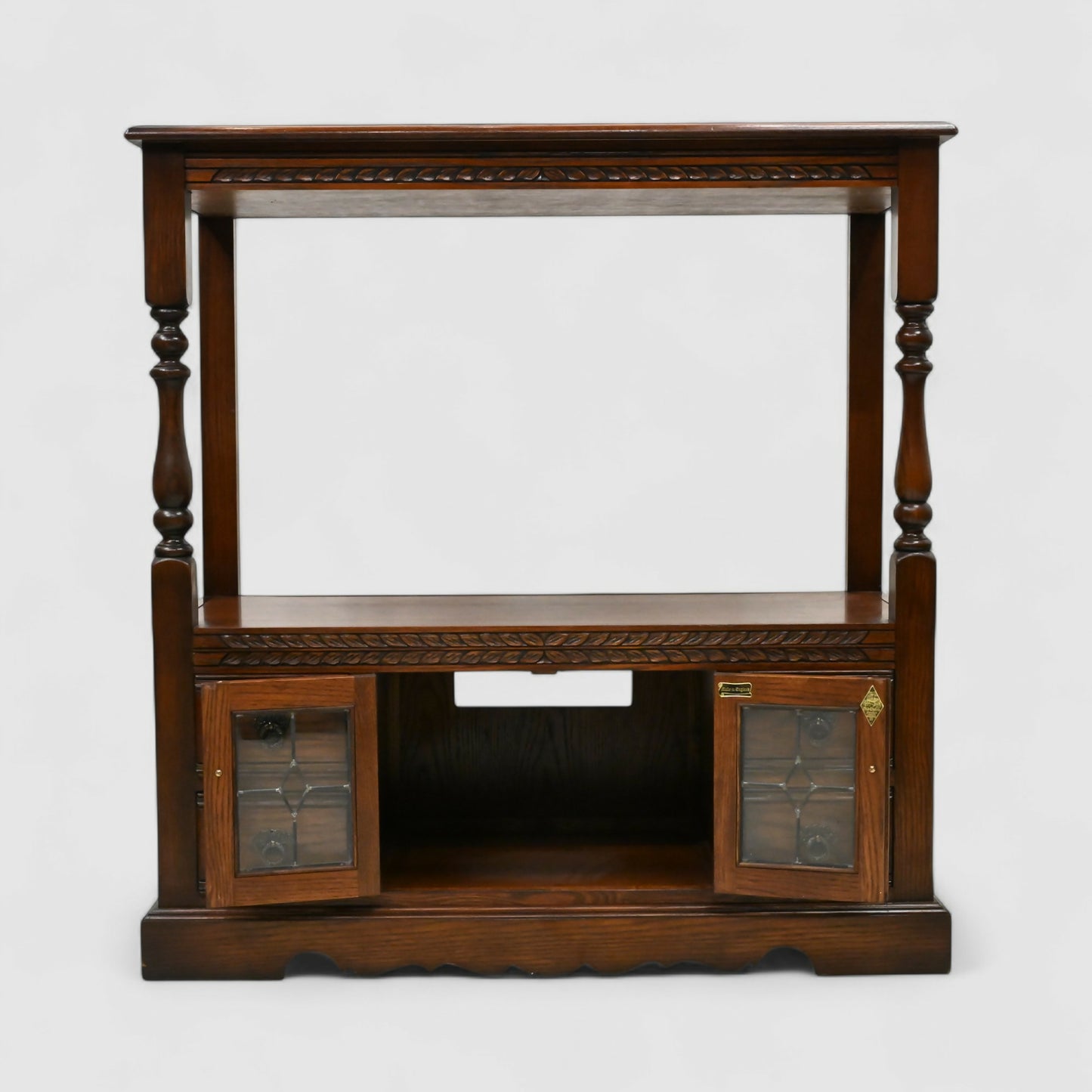 Old Charm TV Stand Video Cabinet Model 2402 Tudor Brown FREE UK Delivery*. SBR10562/0906E