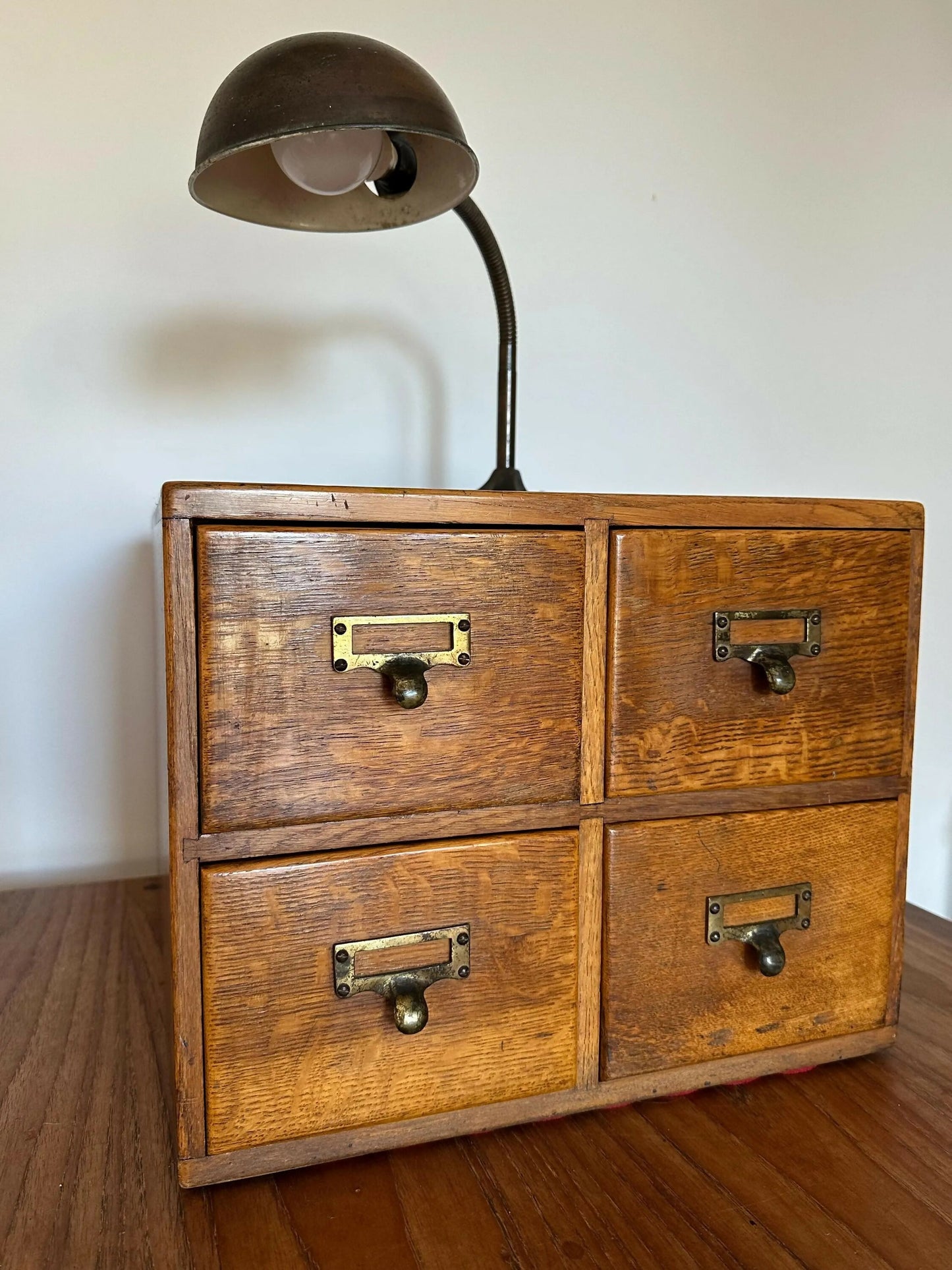 Antique Oak Drawers Haberdashery Index File Cabinet Drawers