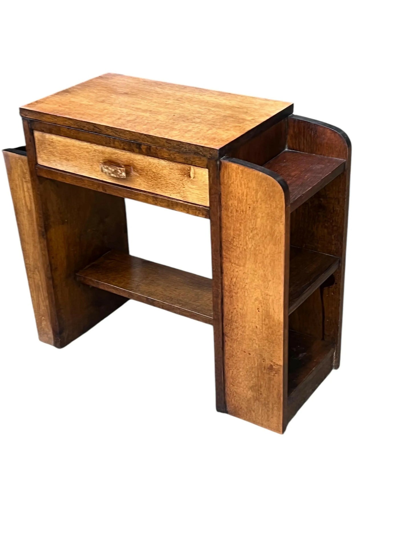 Antique Tawa wood Art Deco side table