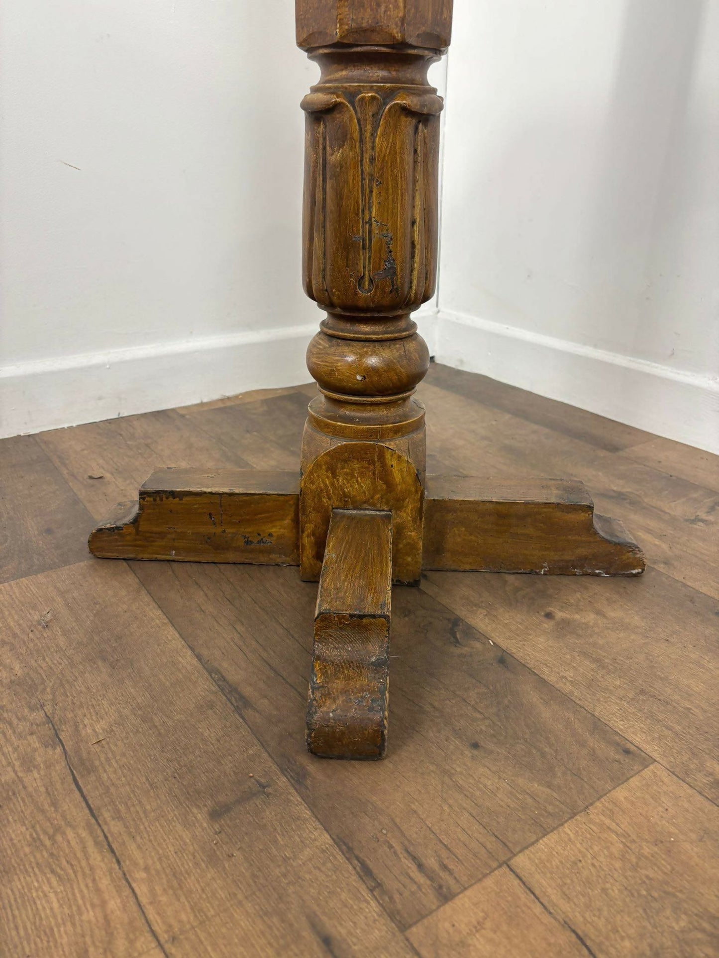 Vintage Oak Torchère / Plant Stand