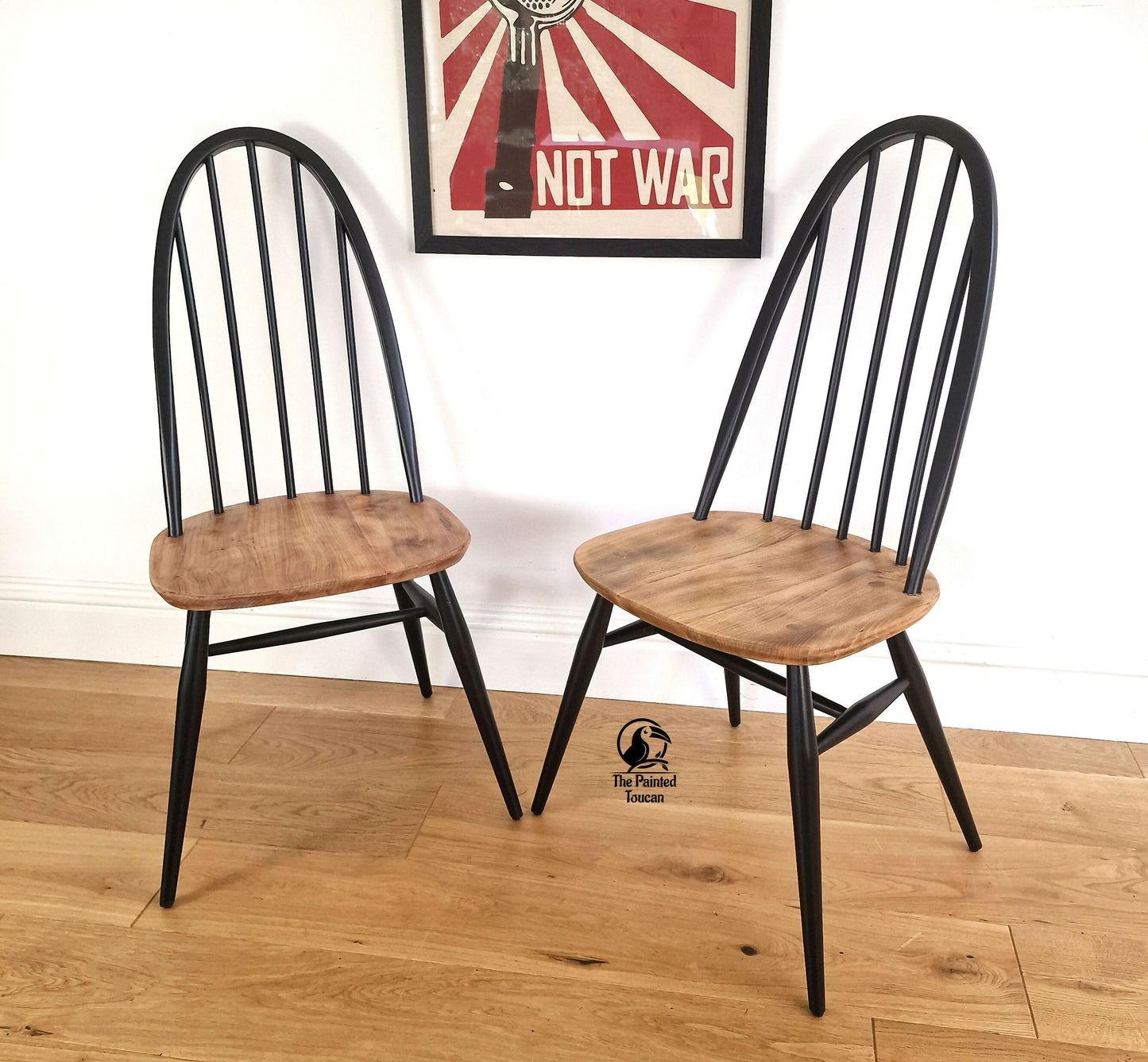Pair of Ercol Chairs - Black