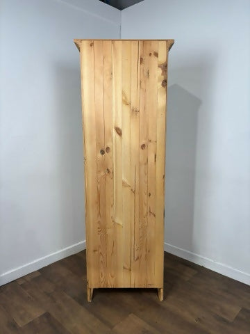 Modern Pine Kitchen Cupboard with Shelves – Wooden Storage Cabinet / Pantry