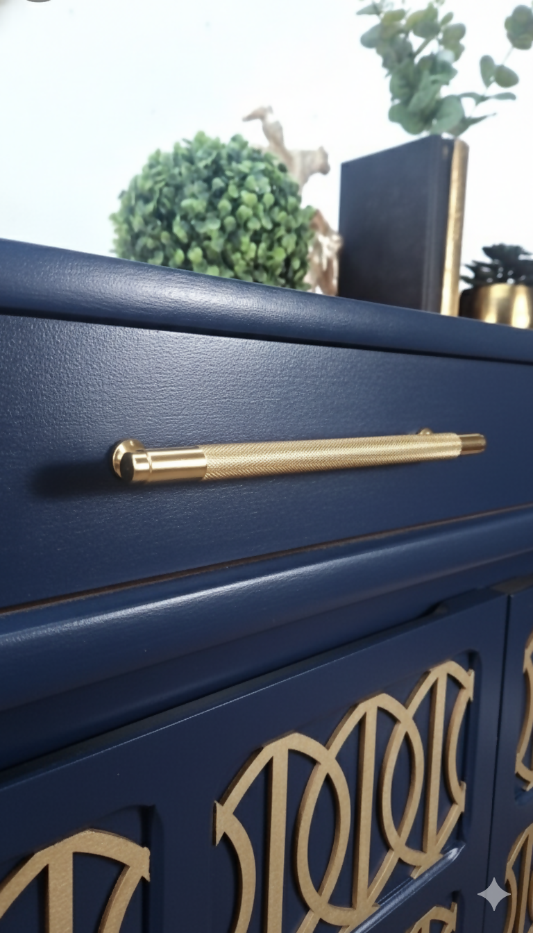 MADE TO ORDER-MIDCENTURY NATHAN NAVY BLUE SIDEBOARD