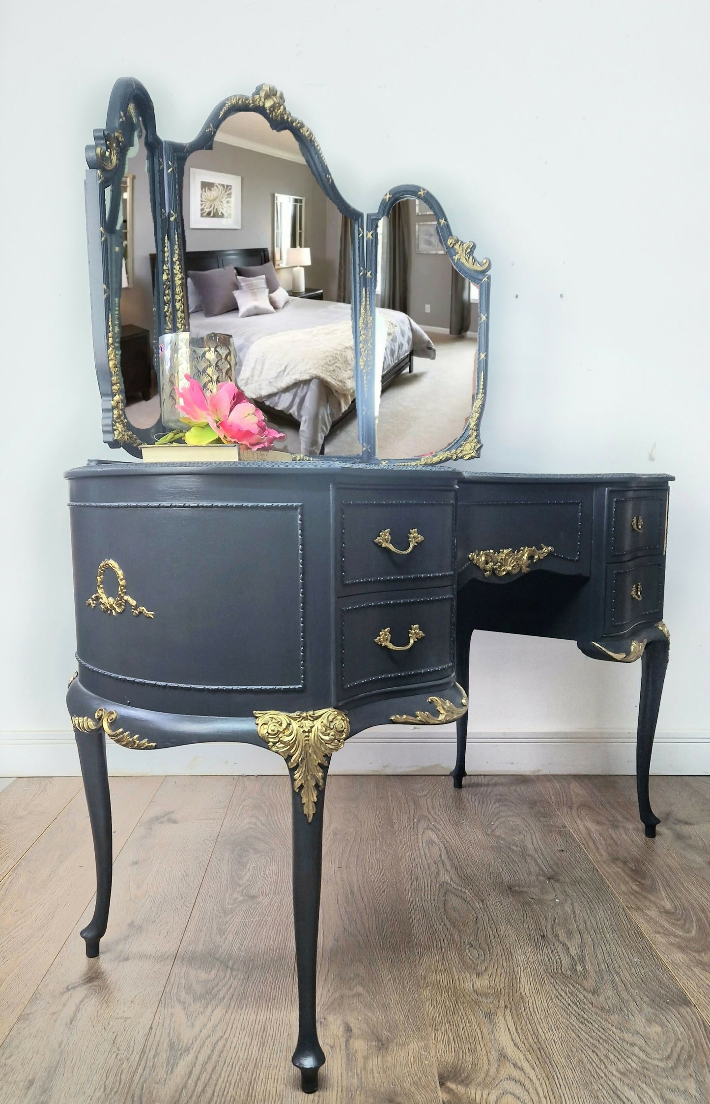 Olympus dark grey dressing table