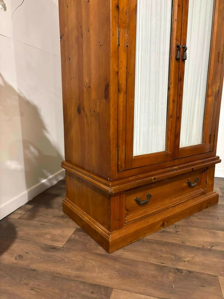 Contemporary Pine Double Wardrobec