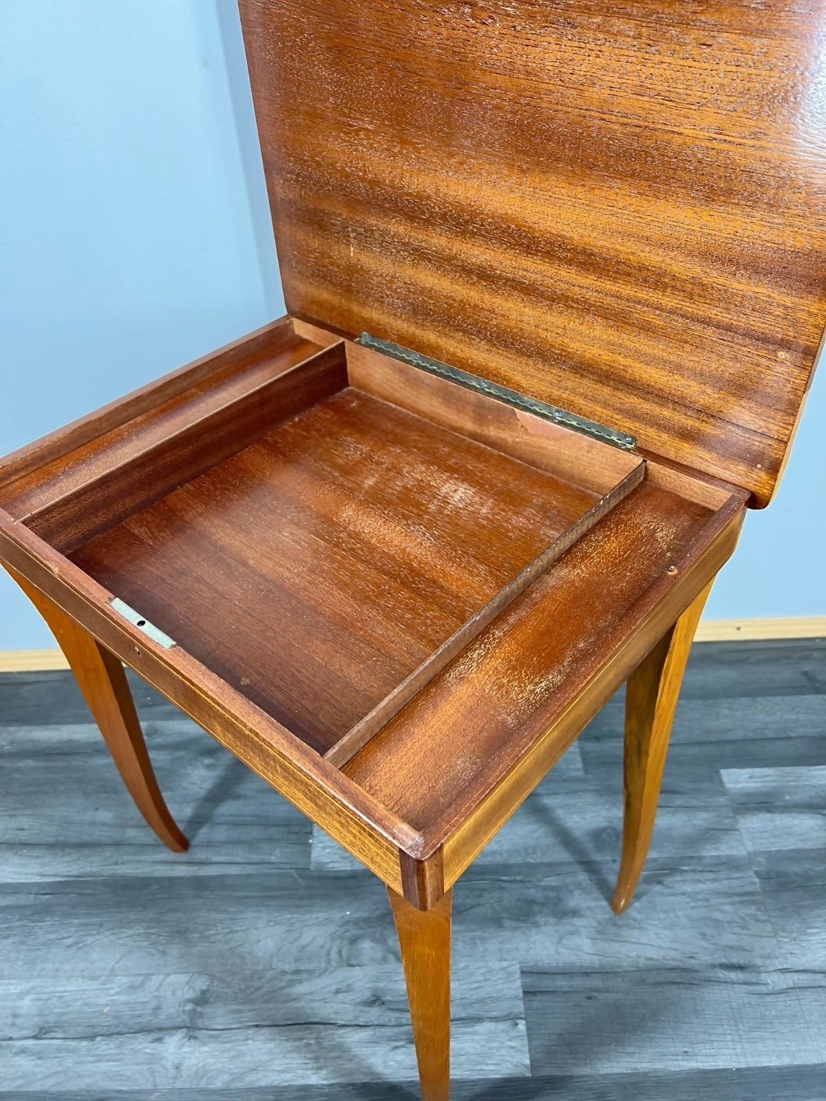 Jewellery Table Vintage French Marquetry Inlaid Music Box Cabinet LOT 24259