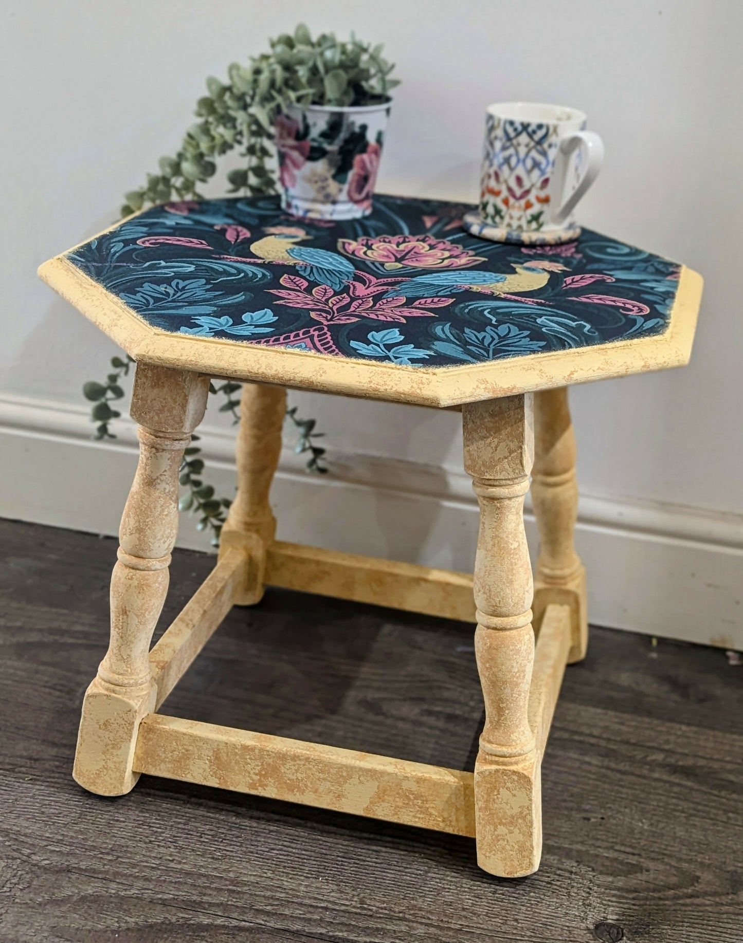 Floral Bohemian Side Table