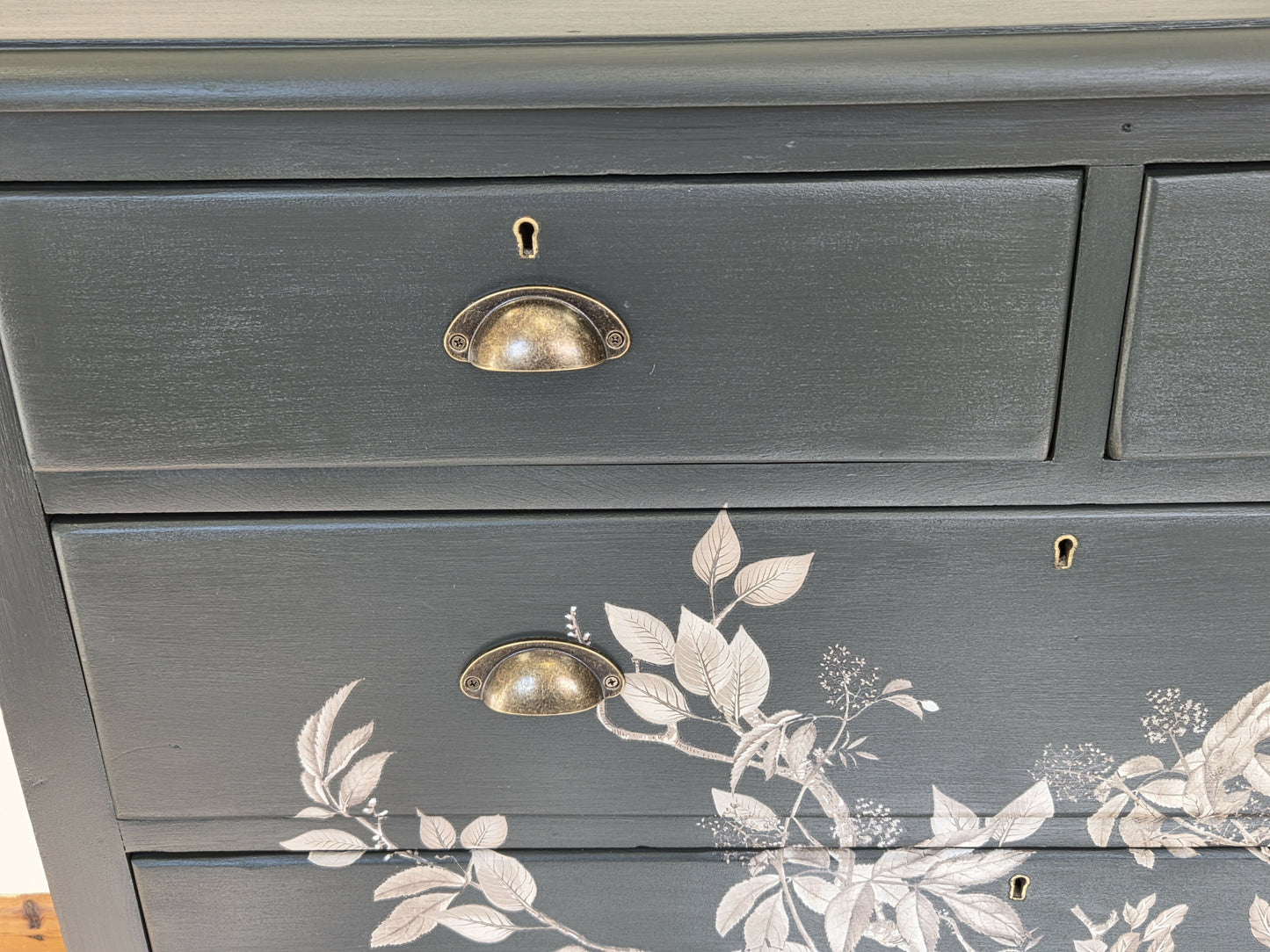 Large mid-century pine chest of drawers