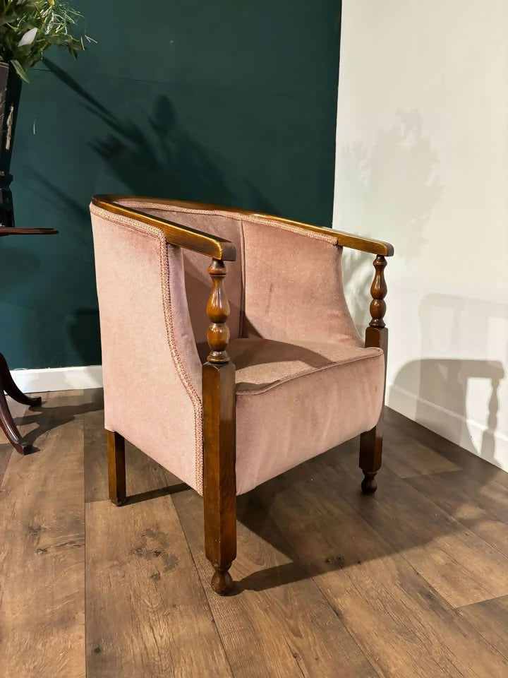Vintage Oak Tub Arm Chair7868