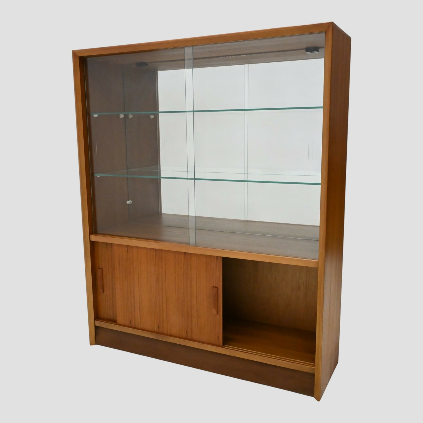 1950s-60s Gibbs Teak Display Cabinet & Cupboard Sliding Doors FREE UK Delivery*. SBR10941/1509E