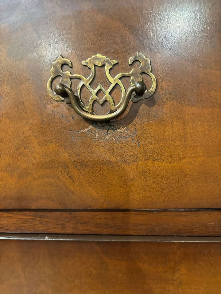 Vintage Walnut Five Drawer Chest00