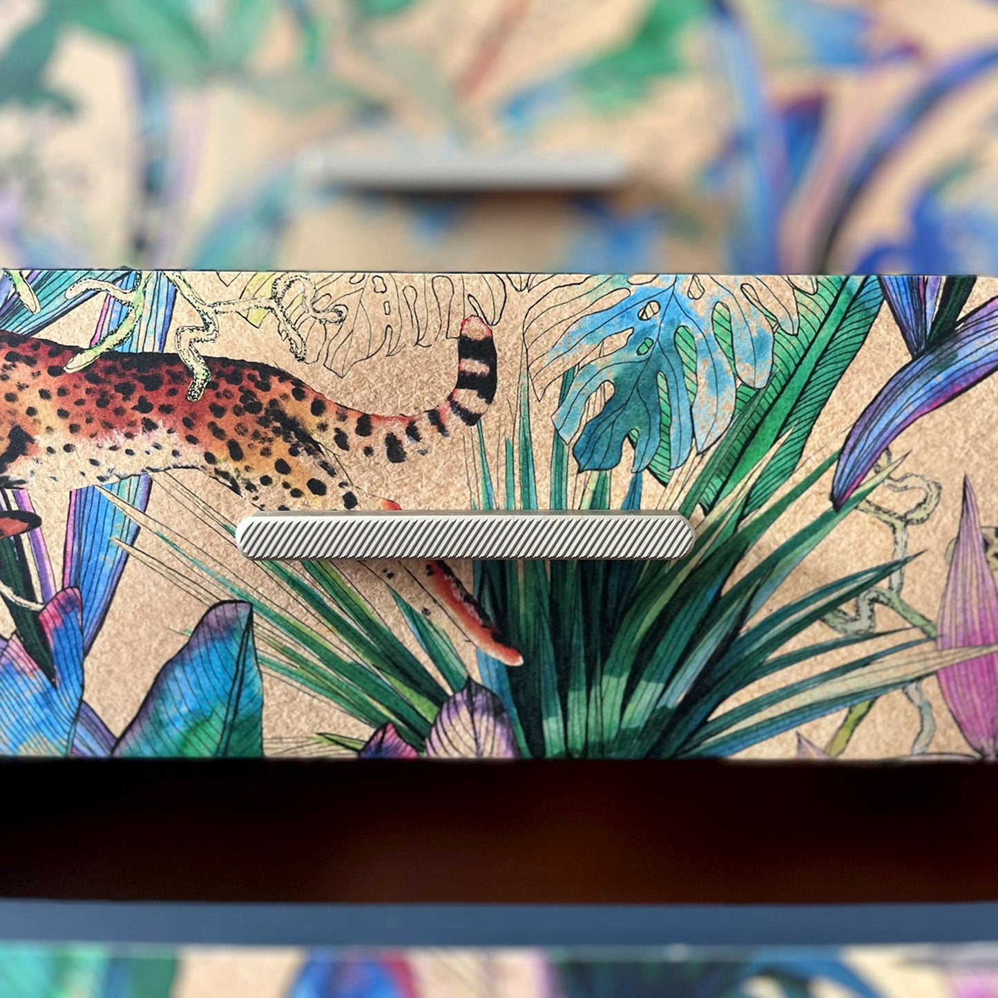 Vintage Remoloy Tallboy Chest of Drawers open Drawers from Close up