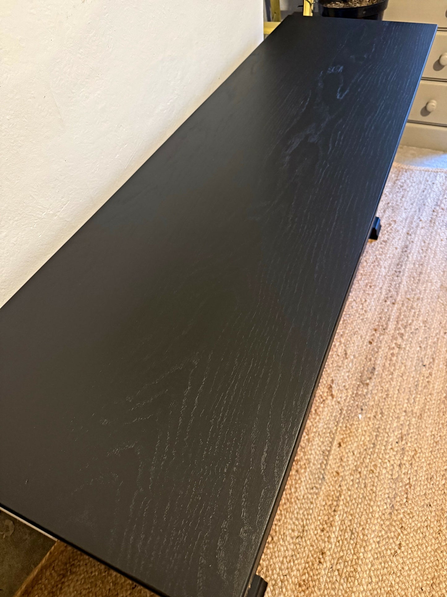 Newly refurbished large solid wood Toledo sideboard black