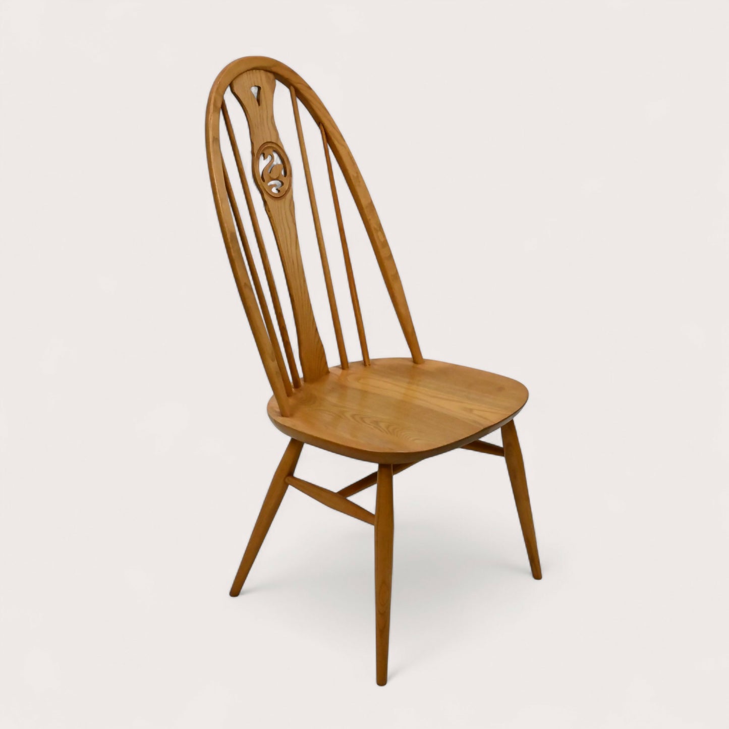 4 Ercol Windsor Swan Bow Back Dining Chairs Light Finish #876 FREE UK Delivery. SBR10505/2705E