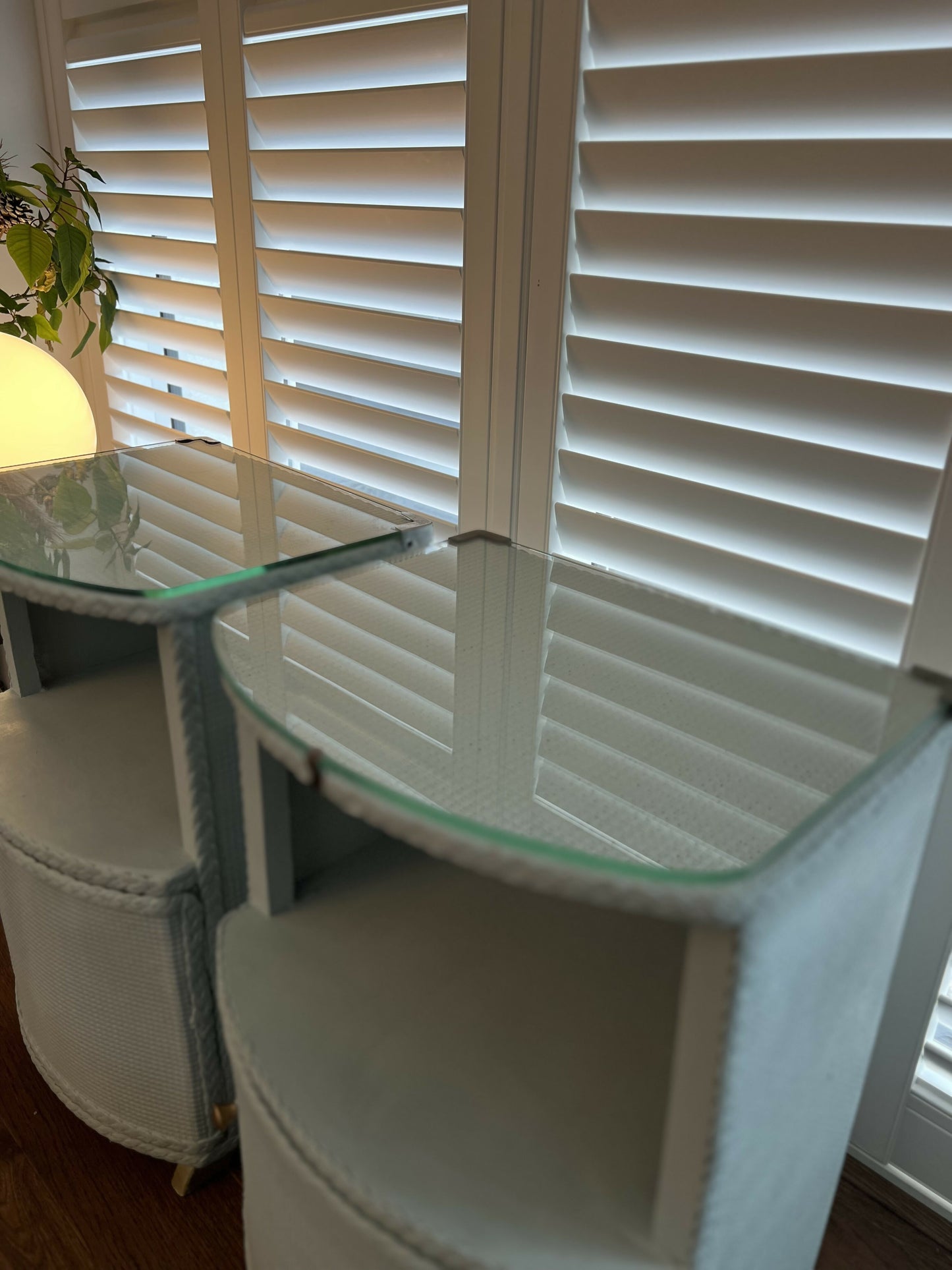 light ble bedside table set