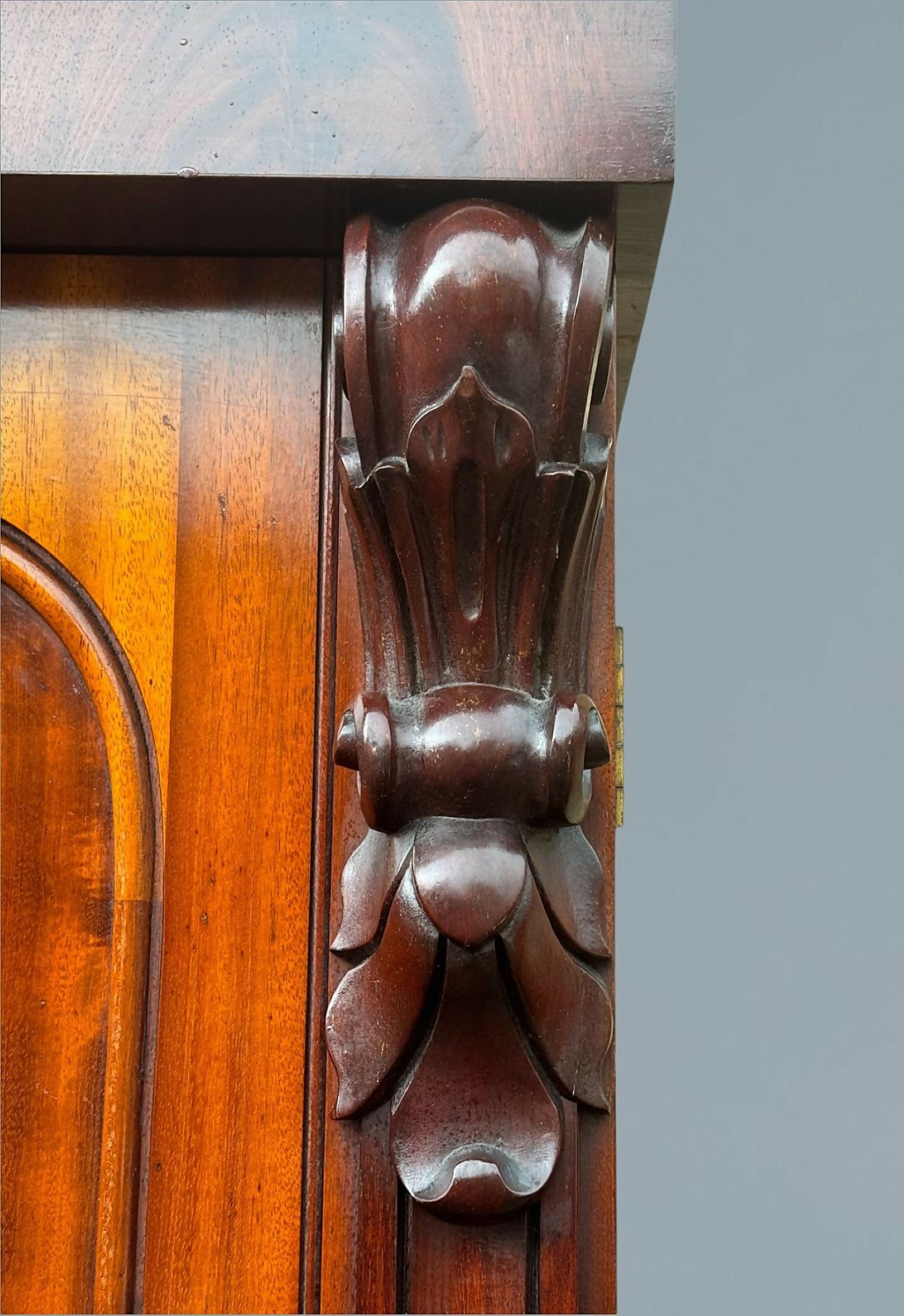 A Good Large Figured Mahogany Compactum Wardrobe