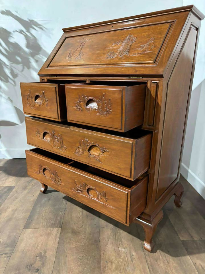 Oriental Style Camphor Wood Bureau