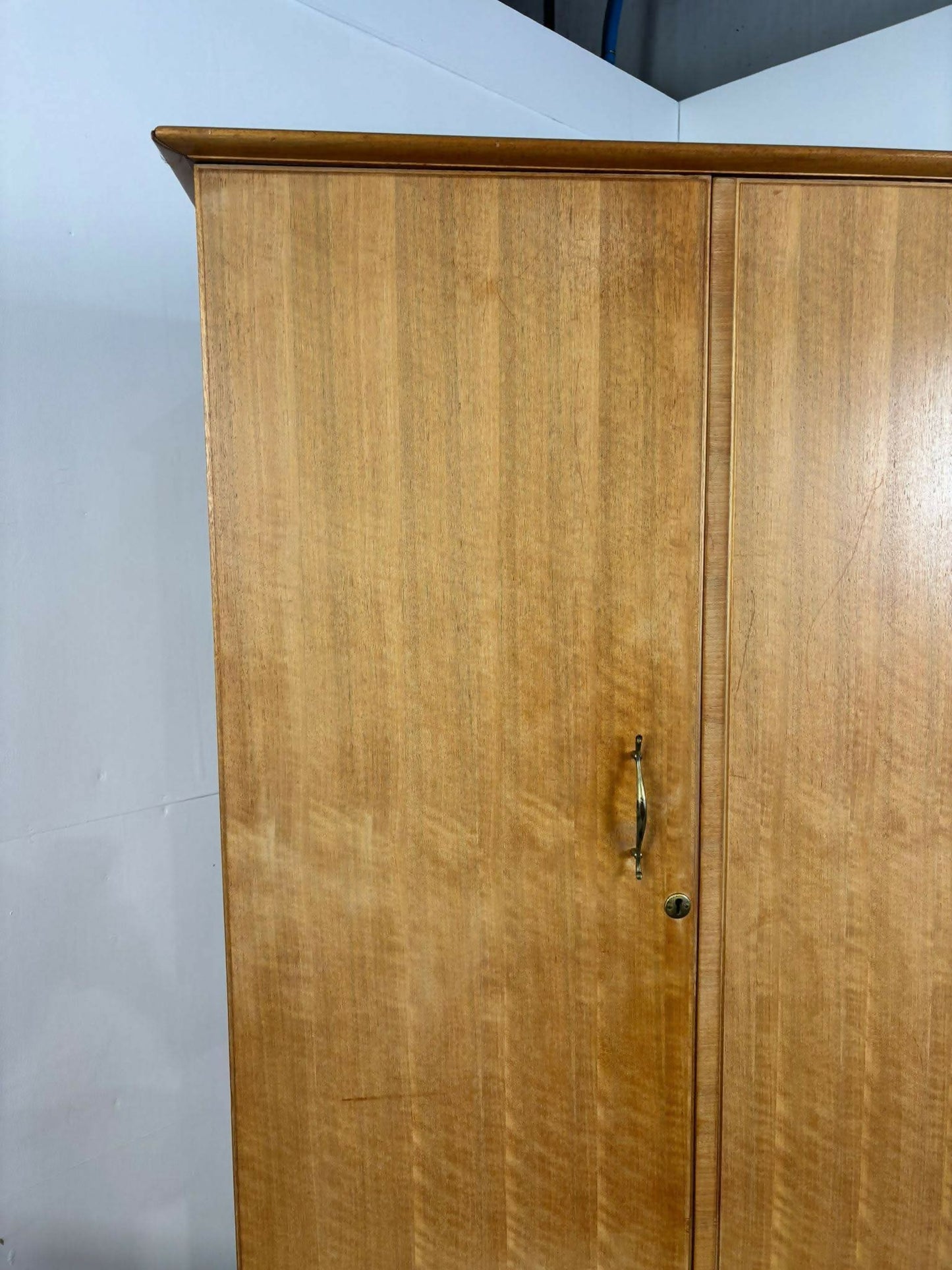 Mid Century Walnut Triple Wardrobe by Alfred Cox for Heals