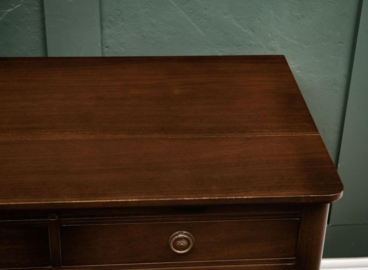 Mahogany Console Table Writing Desk with Pull out Tray