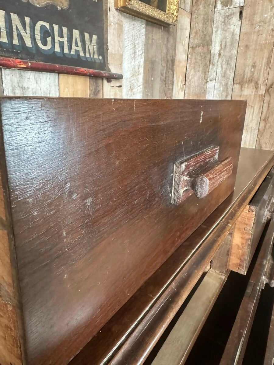 Antique Art Deco Mahogany Two over Three Chest of Drawers, Harris Lebus