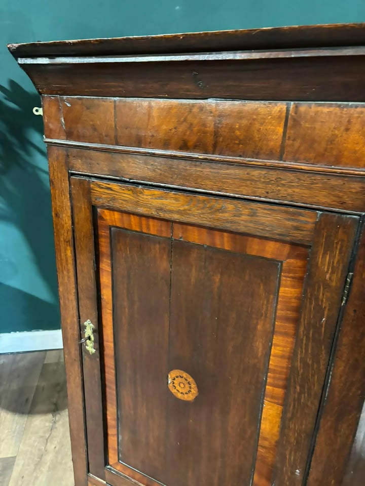 Antique Inlaid Corner Cupboardm