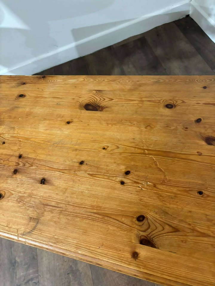 Rustic Stripped Pine Blanket Box