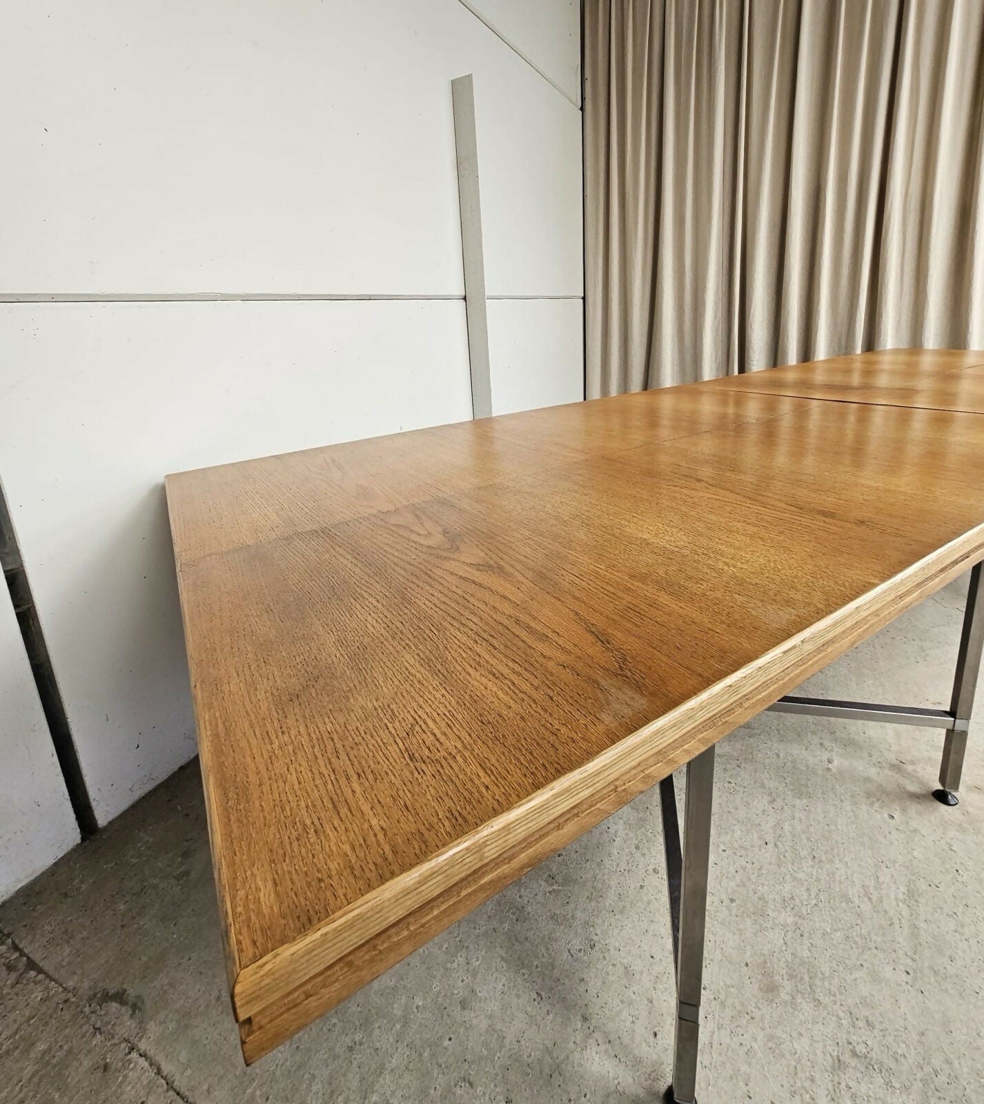 Vintage Late Mid Century Conference Boardroom Modernist Scandi Dining Table R917