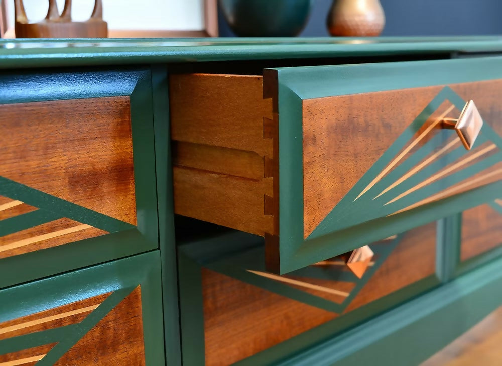 Green Art Deco Sideboard