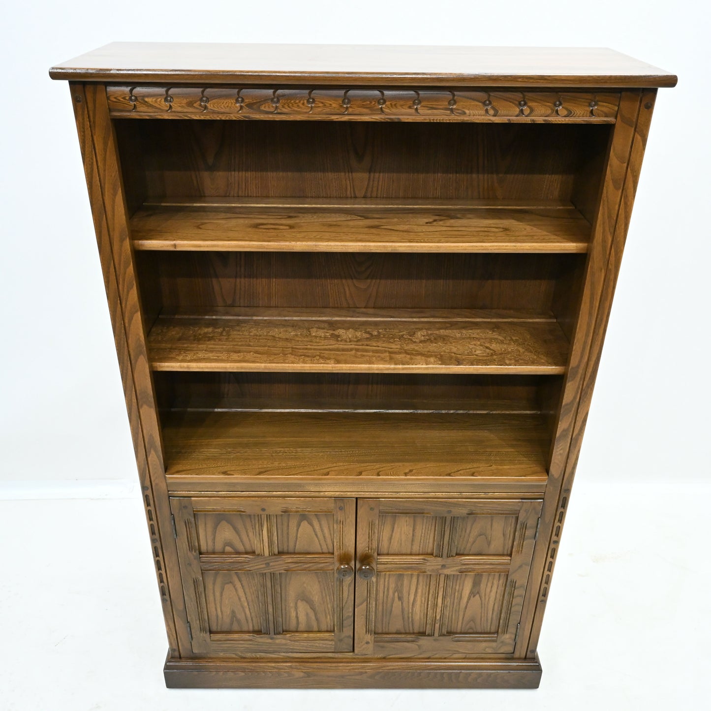 Ercol Bookcase 2 Shelves & Cupboard Ercol's Golden Dawn Finish FREE UK* Delivery. SBR10223/1903E