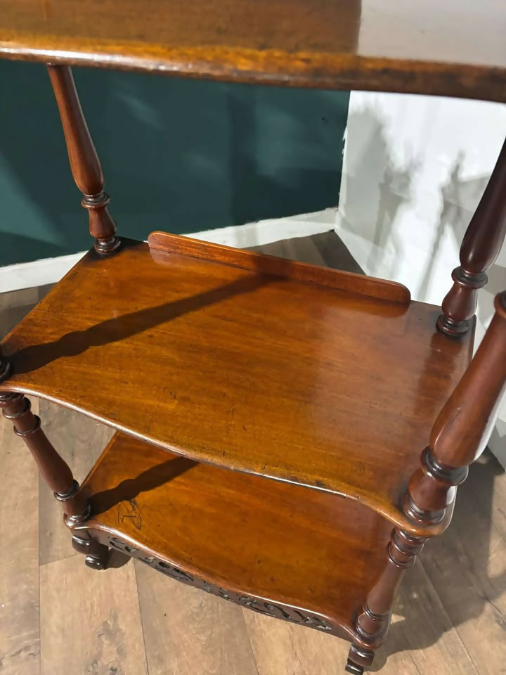 Victorian Mahogany Three Tier Whatnotc