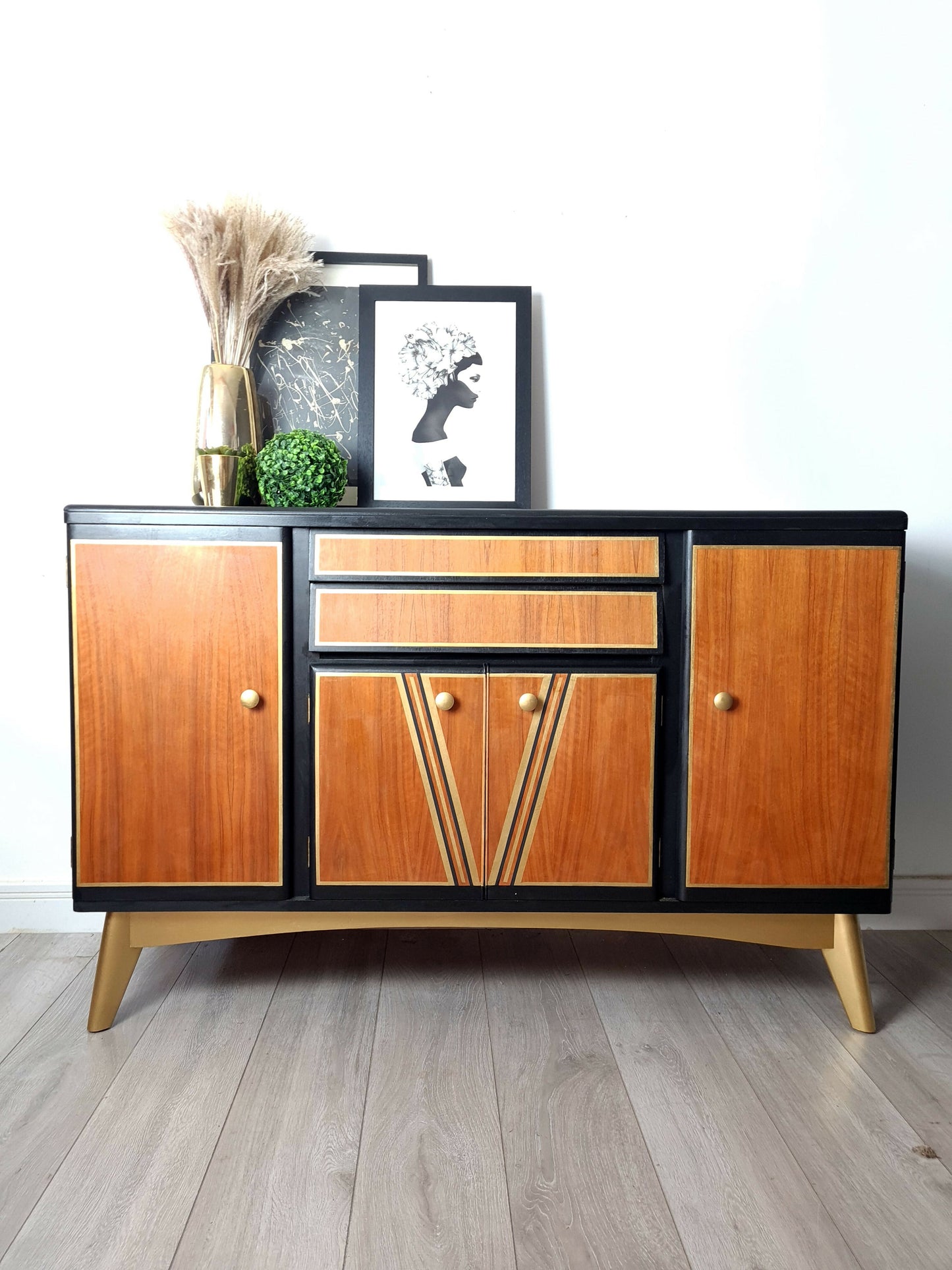 Nathan black cocktail cabinet, sideboard