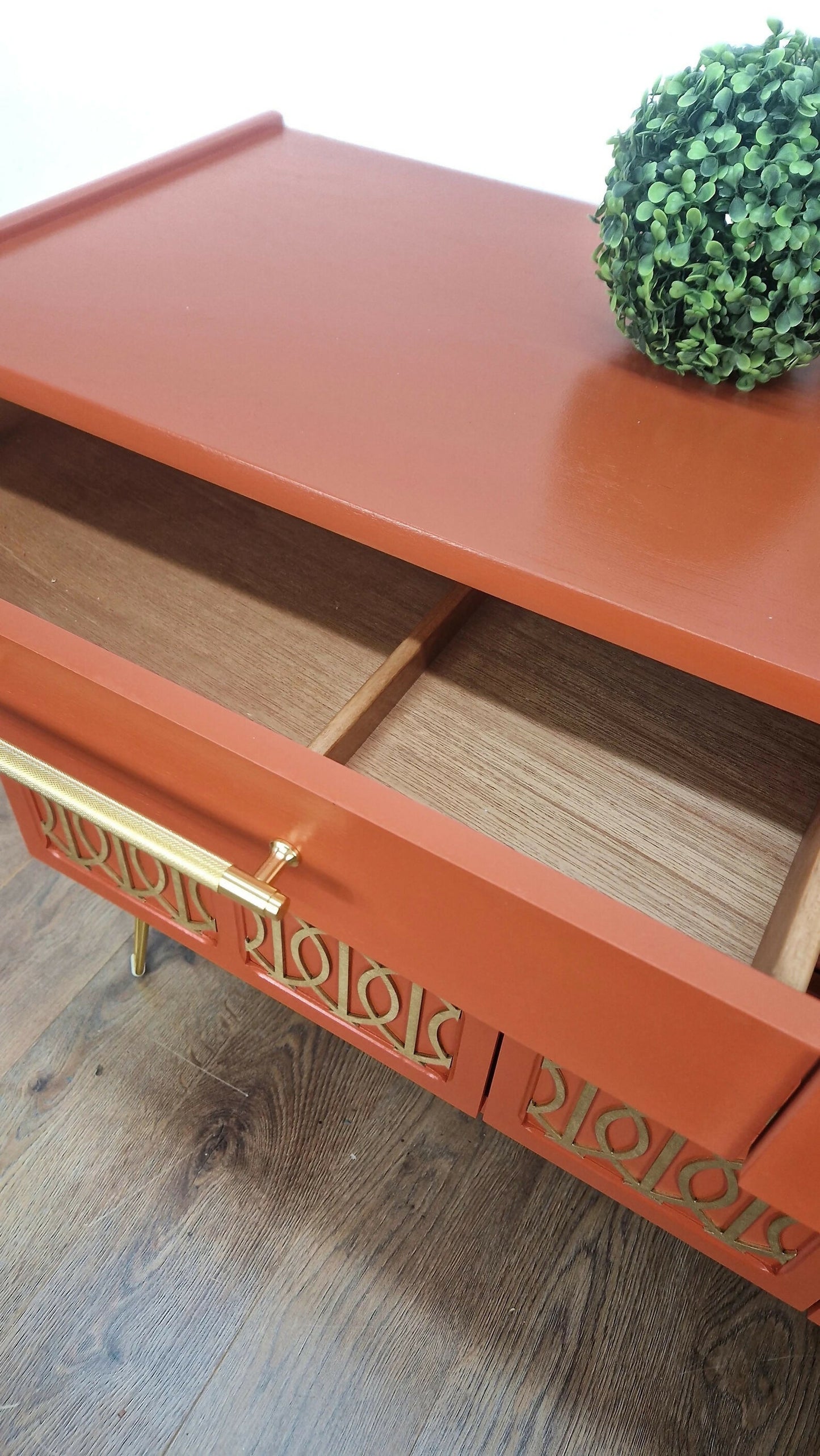Midcentury modern nathan sideboard. Teak furniture, cocktail cabinet, orange furniture, media unit