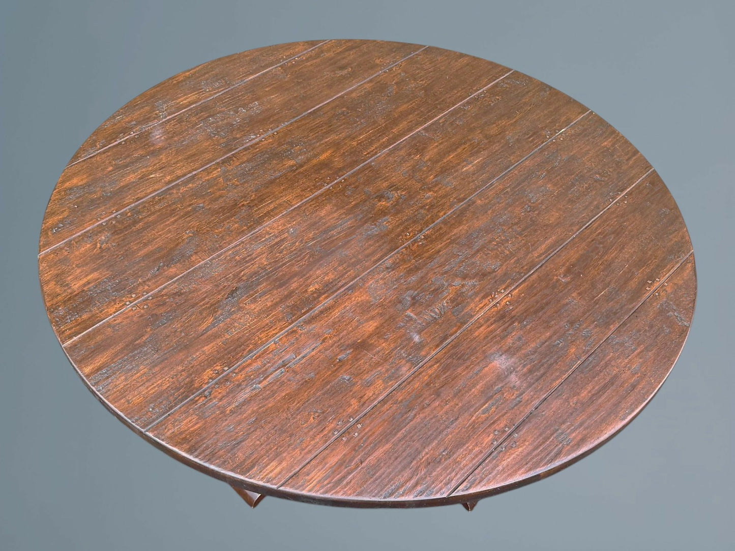 Rustic Circular Dining Table - Seats 6