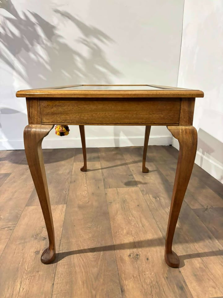 Vintage Glazed Bijouterie Display Table on Cabriole Supports