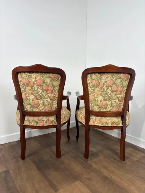 Pair of Reproduction Upholstered Armchairs