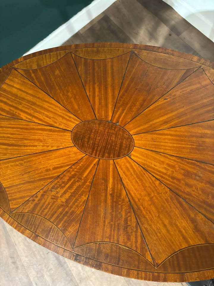 Edwardian Inlaid Oval Window Side Table99