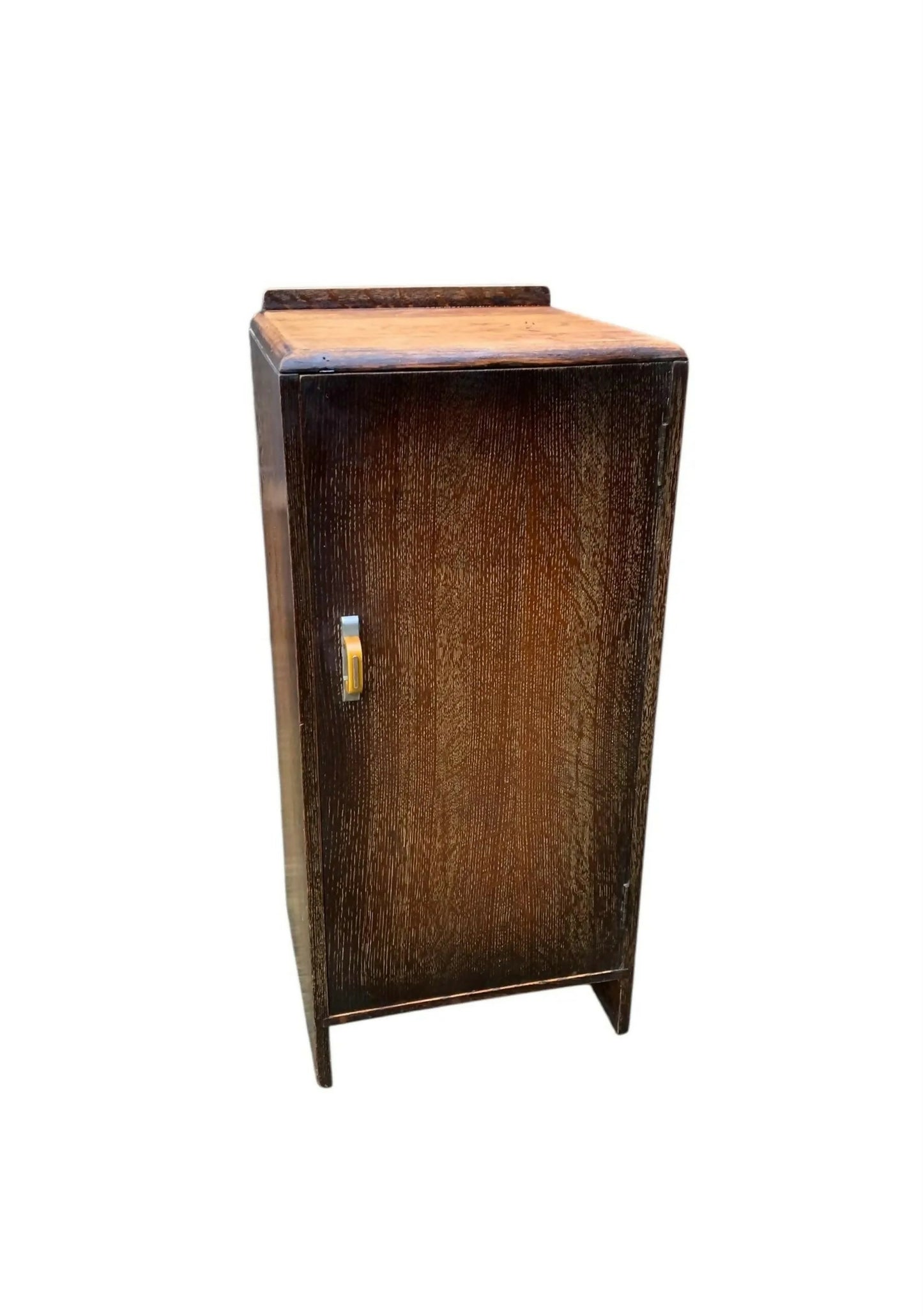 Vintage Art Deco Oak bedside cupboard side table