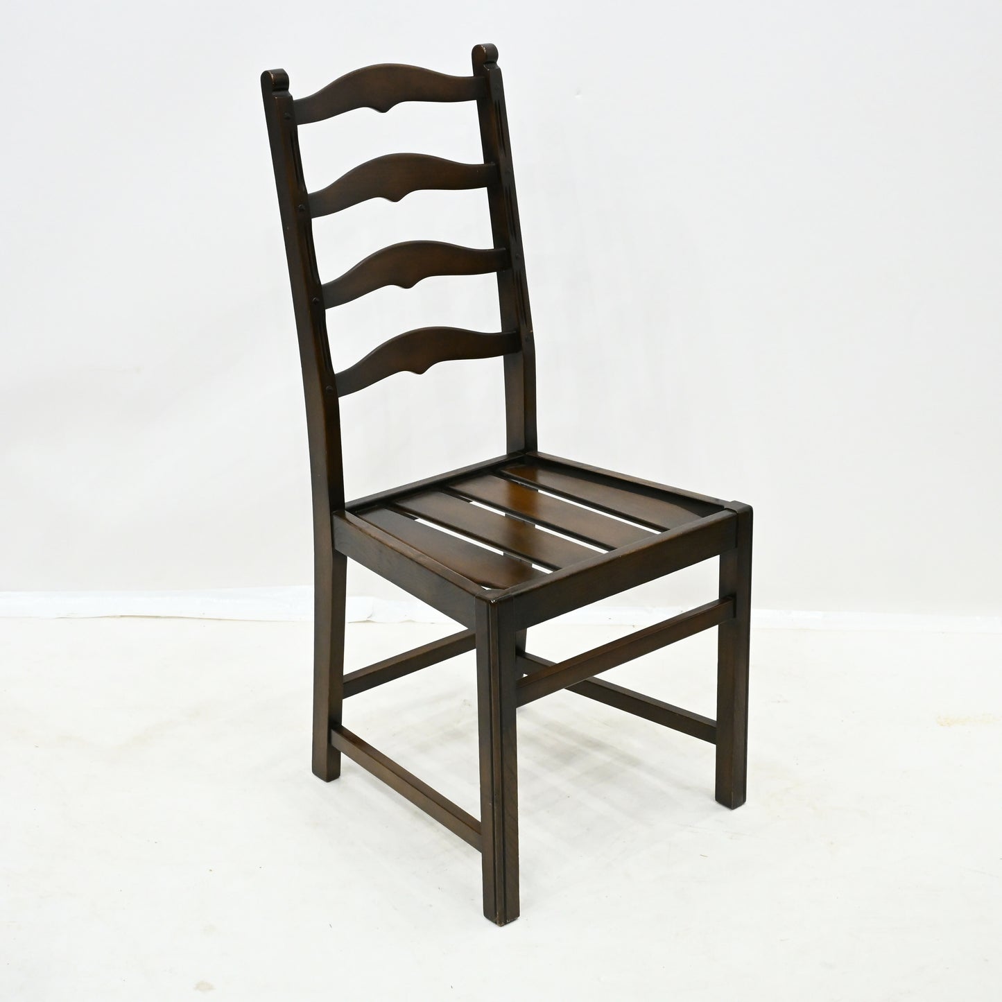 Set of 4 1970s Ercol Ladderback Dining Chairs Dark Finish FREE UK Delivery*. SBR10308/0804E
