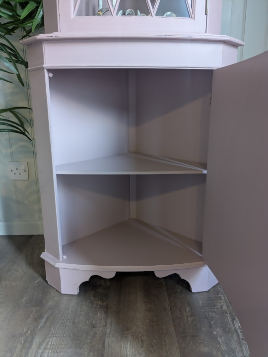 pink corner display cabinet R09041 8