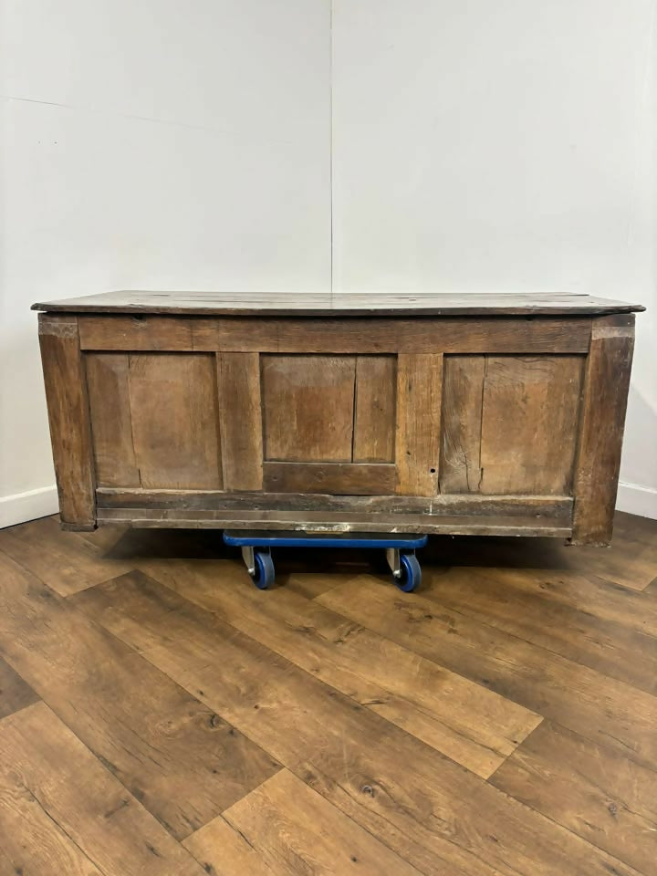 Georgian Oak Three Panel Coffer with Initials ‘MH’