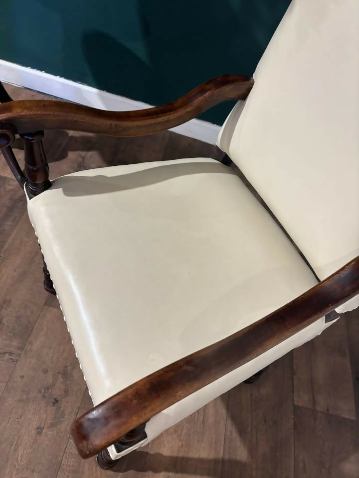 Leather Upholstered Side Armchair6