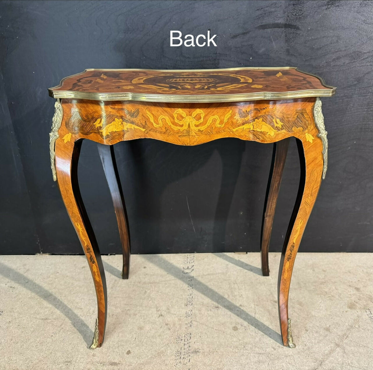 Pretty French Marquetry Lamp Table