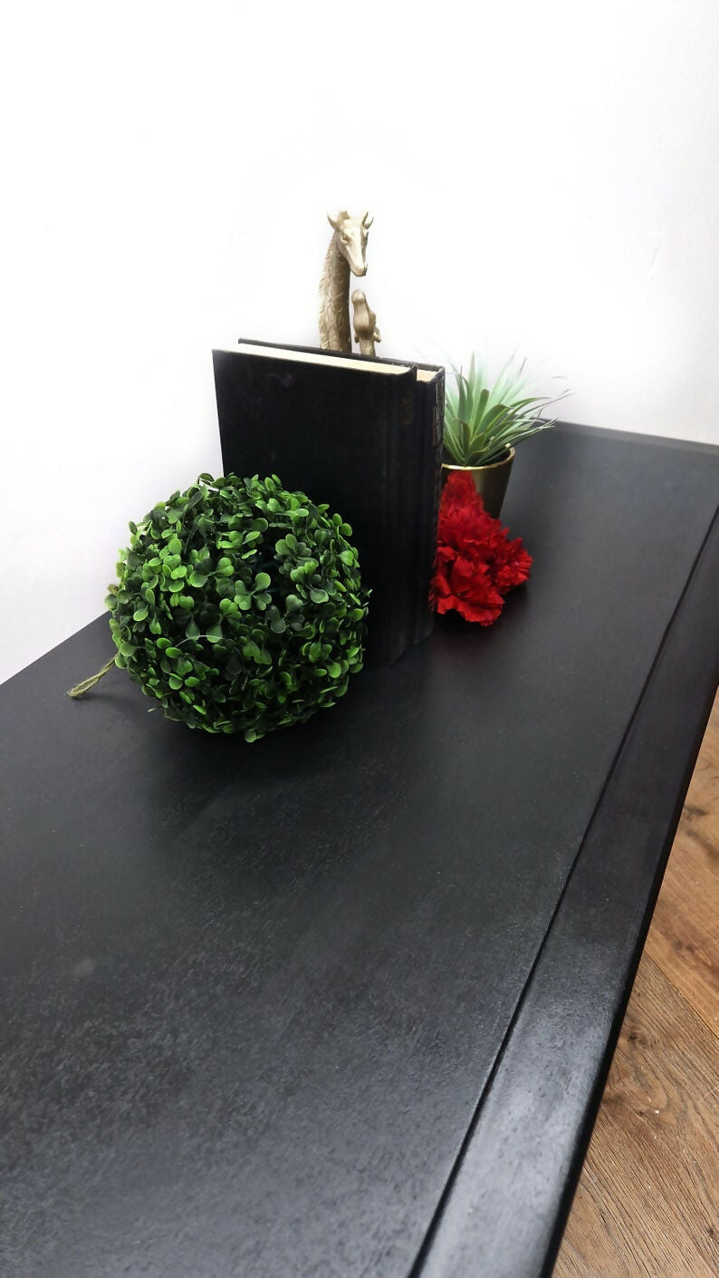 Black Stag Floral Chest of Drawers