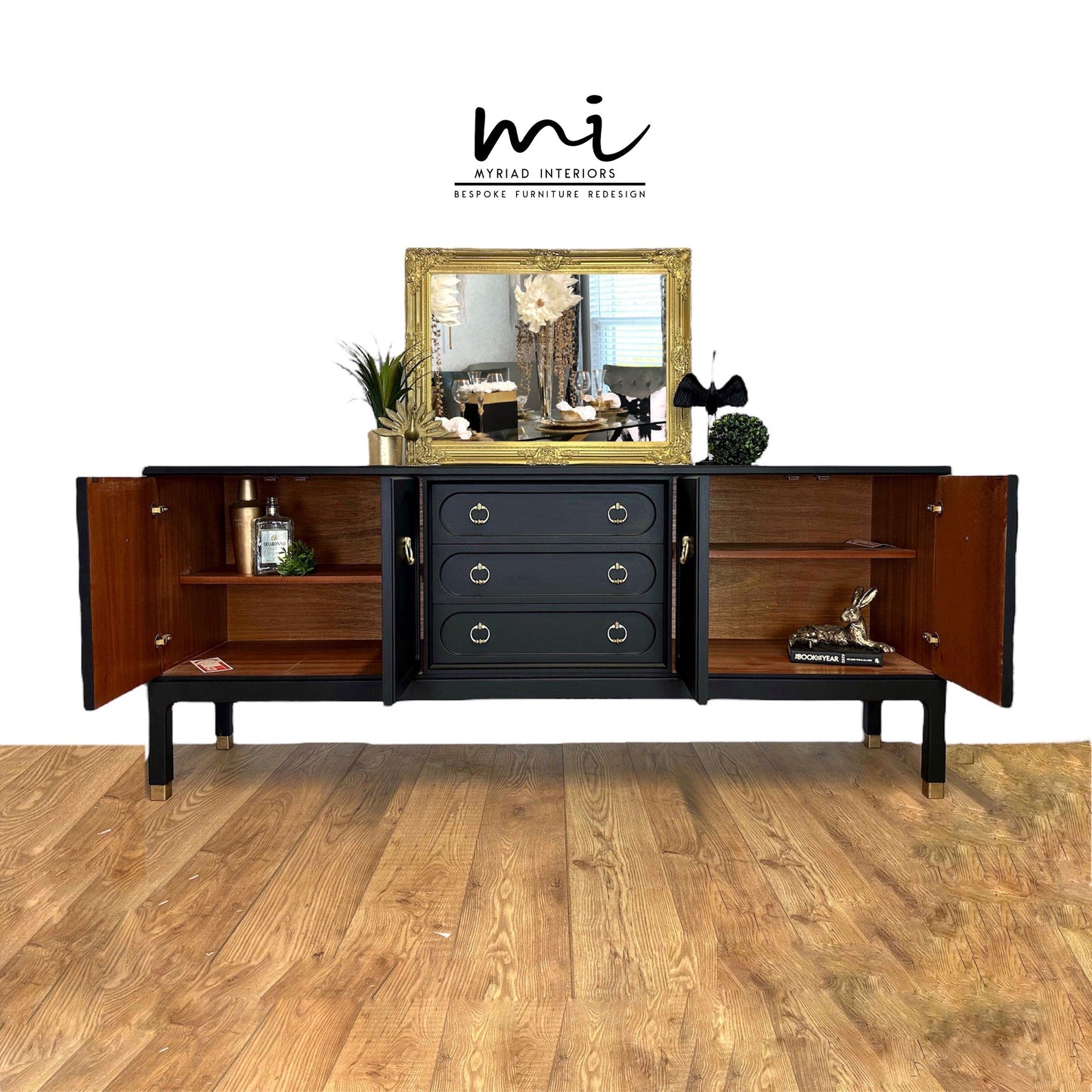 Large Rare refurbished G Plan Arcadia black sideboard, dresser, mid century modern, TV media unit, Drinks cabinetMyriadInteriors4.5 out of 5 stars