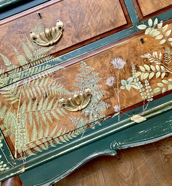 Chest of Drawers Green Botanical style