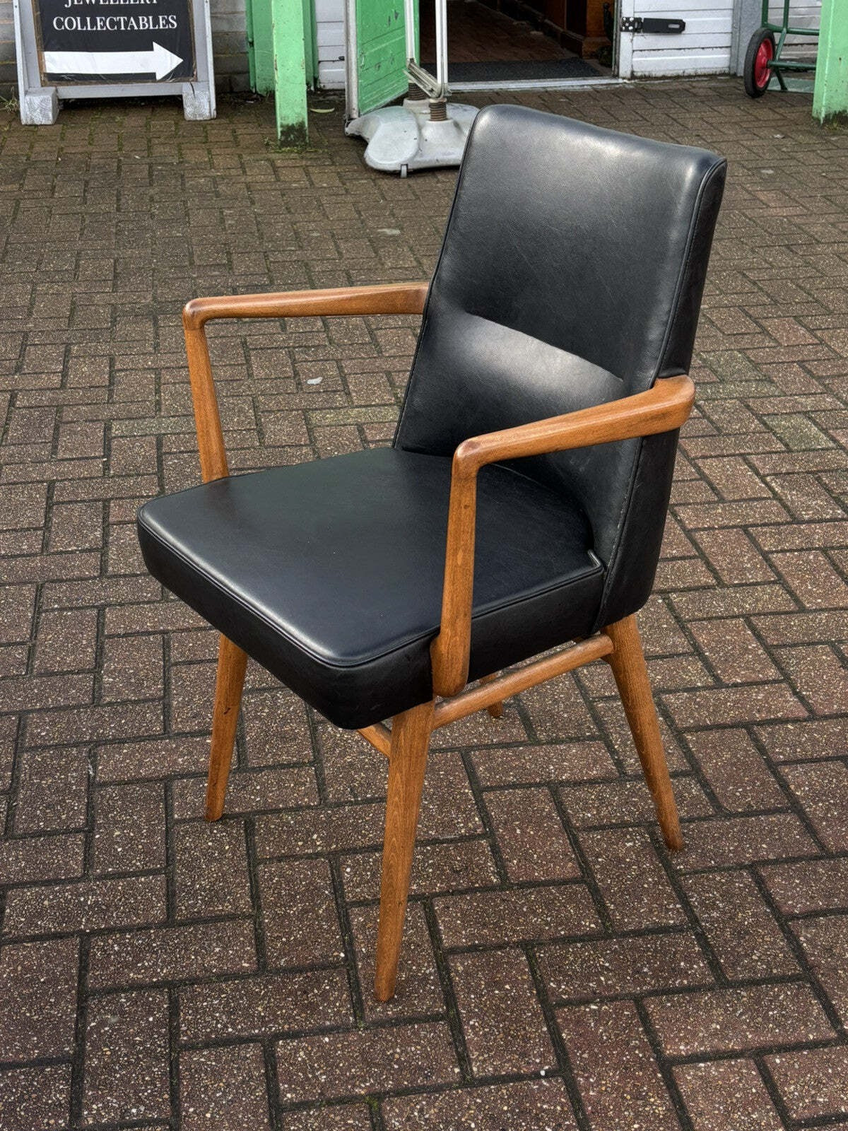 Mid Century Retro Pair Of Library Armchairs