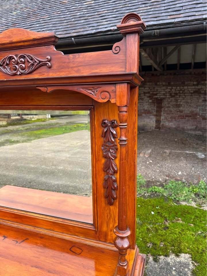 Antique Edwardian Mahogany Mirror Backed Sideboard Chiffonier Dresser