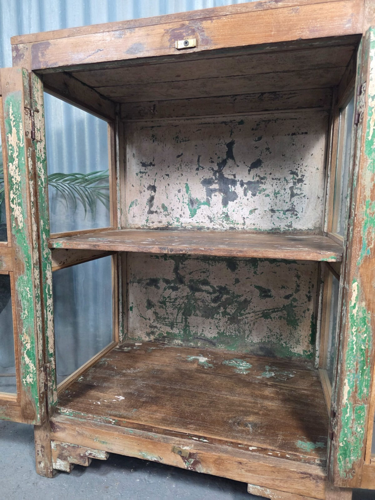 Vintage Drinks Display Cabinet Reclaimed Indian Freestanding Kitchen Bathroom